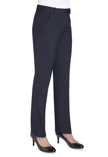 [UNI328] Ladies - Astoria Tailored Leg Trouser Navy Plain